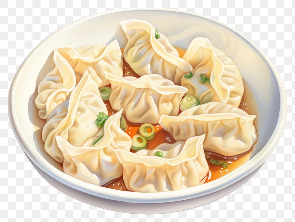 PNG Dumpling pasta food meal. AI generated Image by rawpixel.