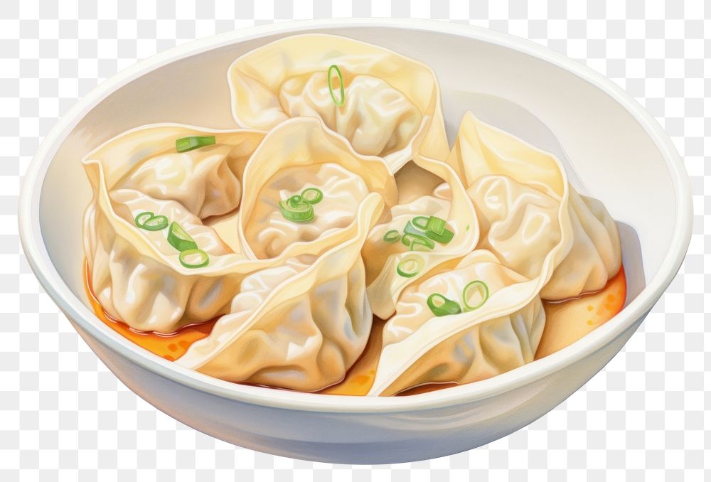 PNG Wonton soup dumpling food meal. 