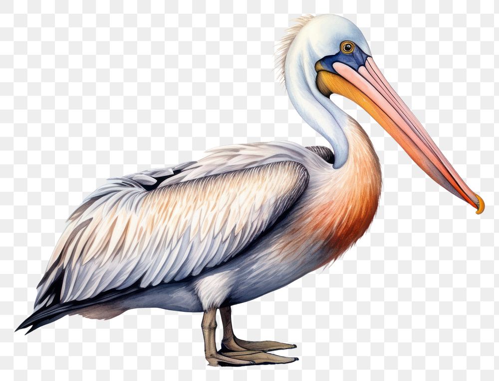 PNG Beach pelican drawing animal. AI generated Image by rawpixel.