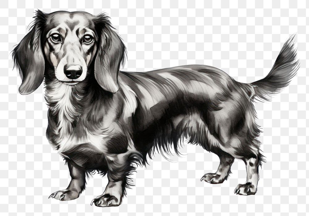 PNG Dog drawing dachshund animal. AI generated Image by rawpixel.