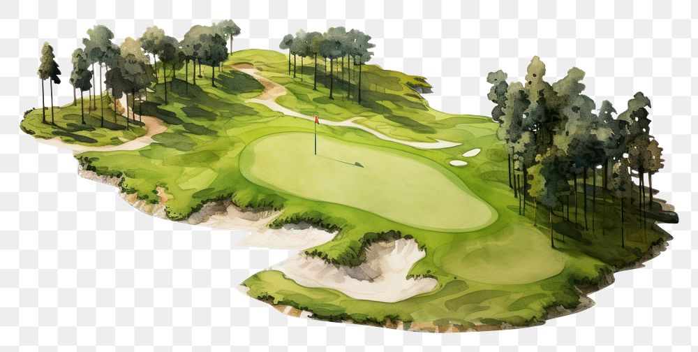 PNG Golf course outdoors sports water. AI generated Image by rawpixel.