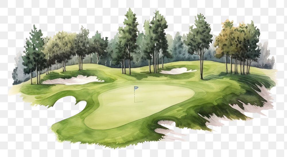 PNG Golf course outdoors nature sports. AI generated Image by rawpixel.