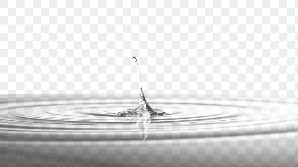 PNG Water ripple splash art.