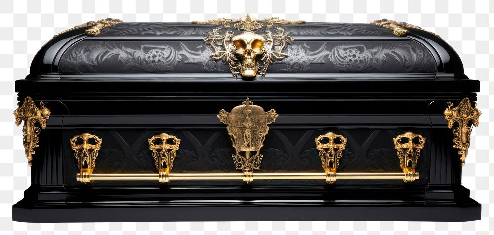 PNG Black coffin gold white background architecture. 