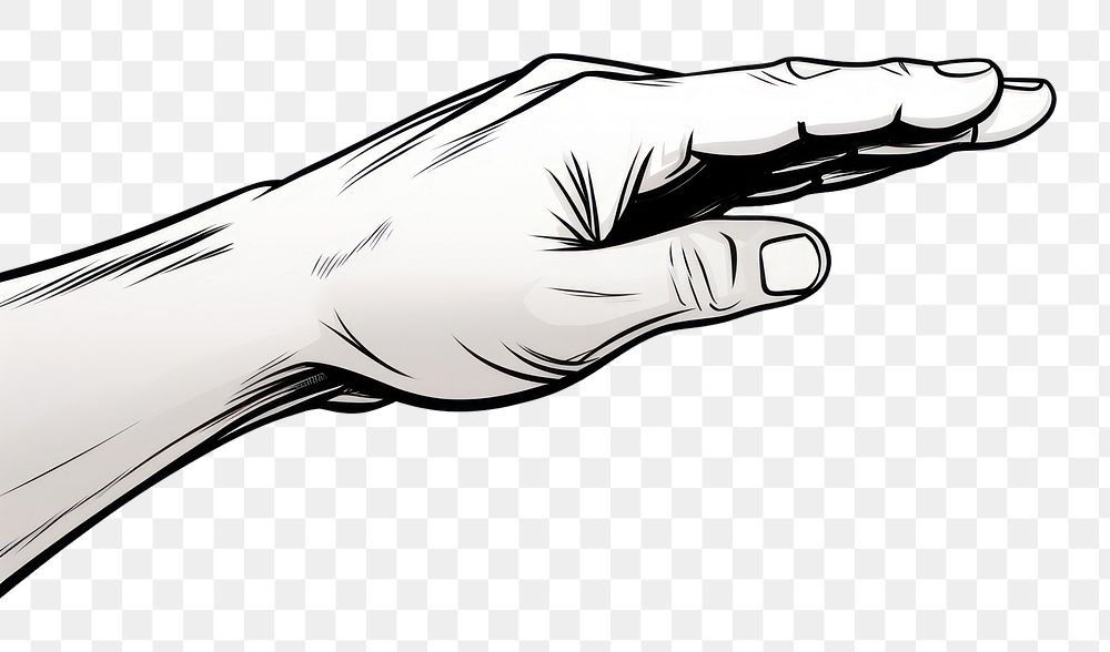 PNG Hand drawing hand finger. AI generated Image by rawpixel.