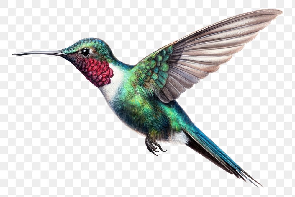 PNG Hummingbird animal flying tropical bird. AI generated Image by rawpixel.