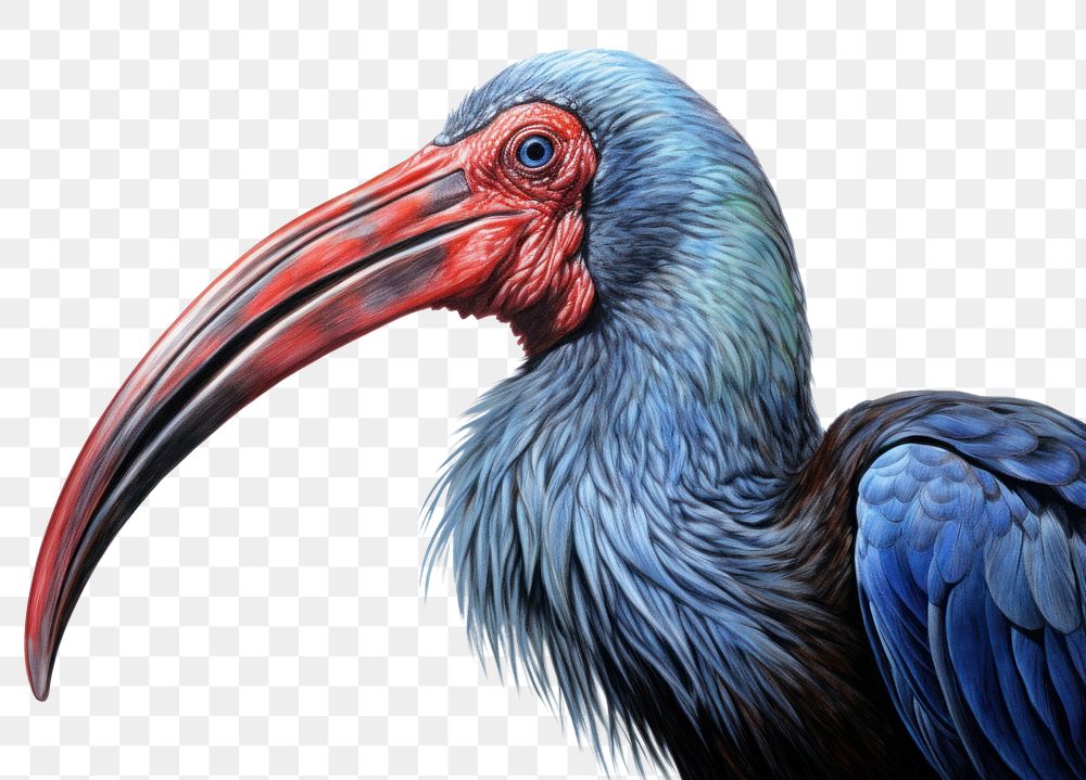 PNG Ibis drawing animal bird. AI generated Image by rawpixel.