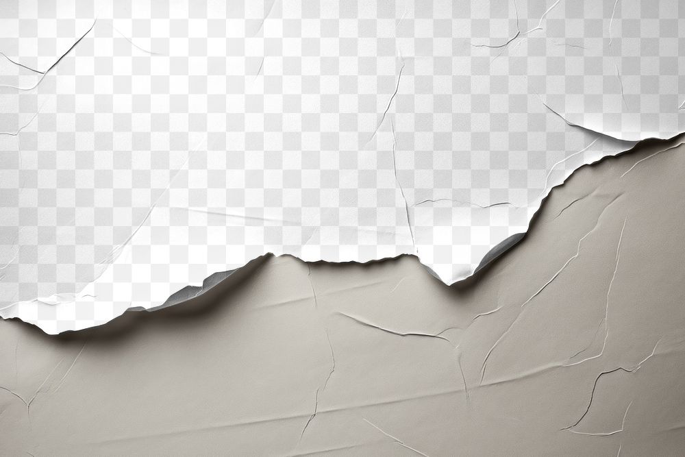 PNG torn strip of paper effect, transparent background 