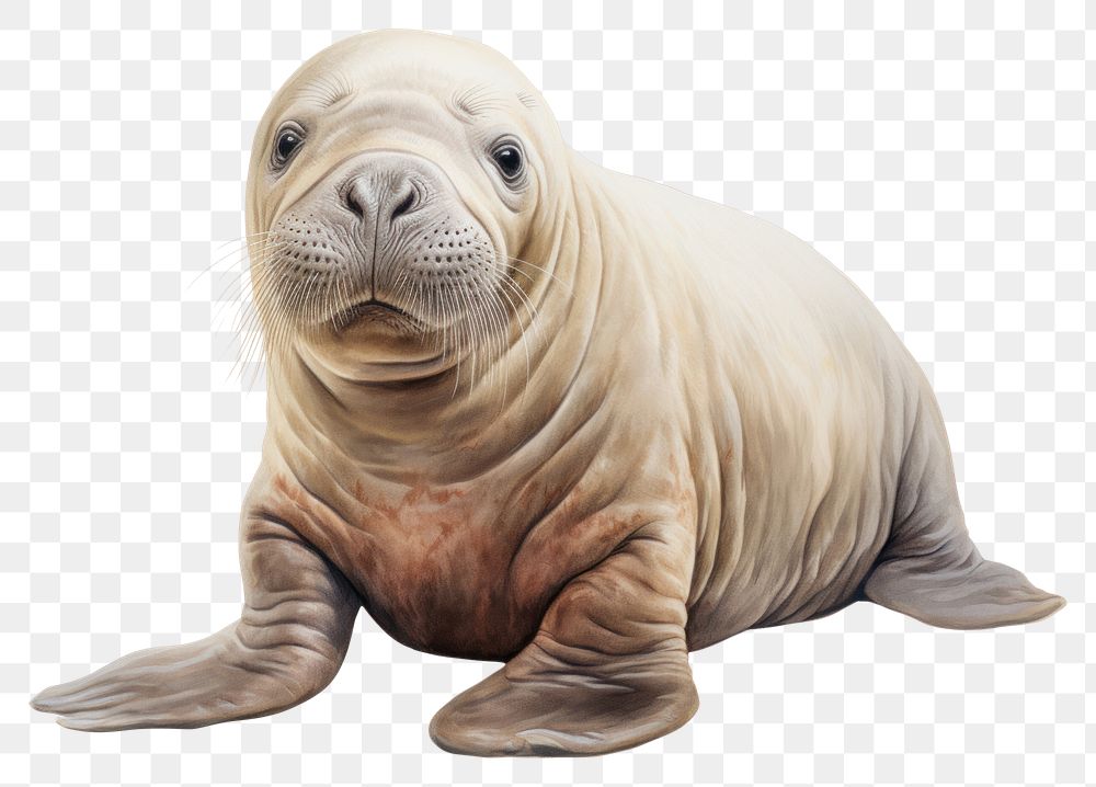 PNG Baby Walrus wildlife animal mammal. 