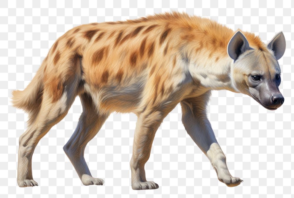 PNG Majestic hyena wildlife mammal animal. AI generated Image by rawpixel.