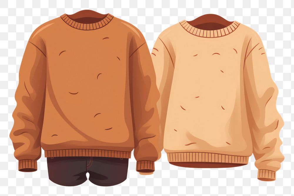 PNG Couple matching sweaters sweatshirt outerwear clothing. AI generated Image by rawpixel.