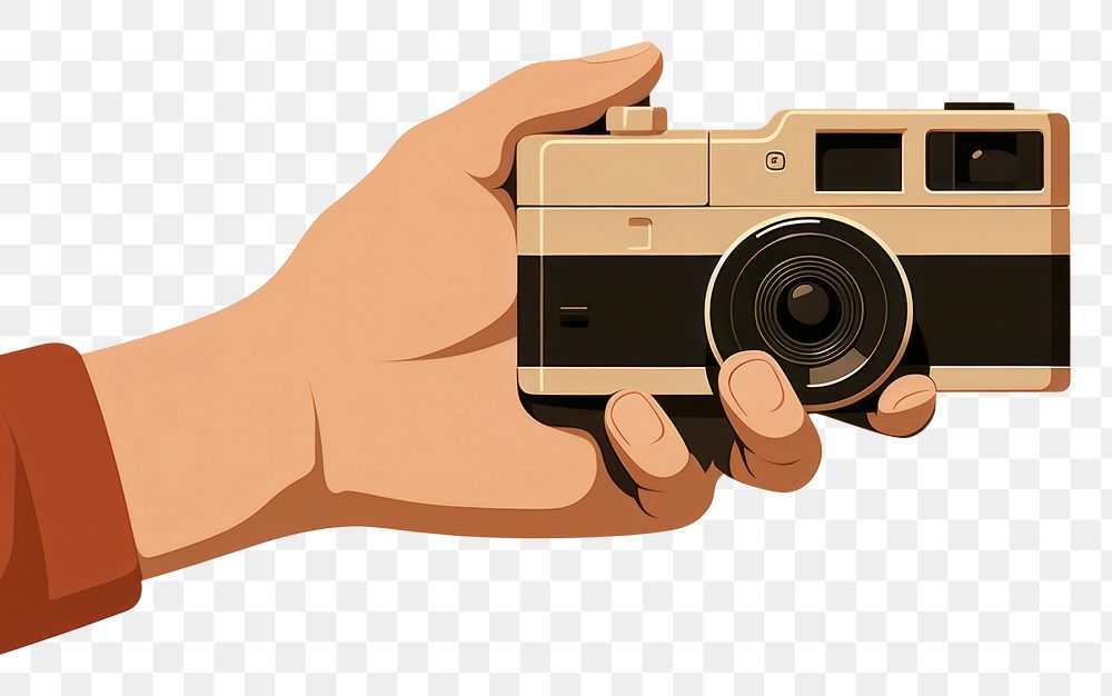 PNG Compact camera hand finger photographing. AI generated Image by rawpixel.