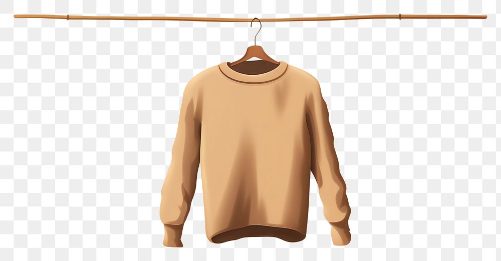 PNG Hanging sweater sweatshirt t-shirt sleeve. 