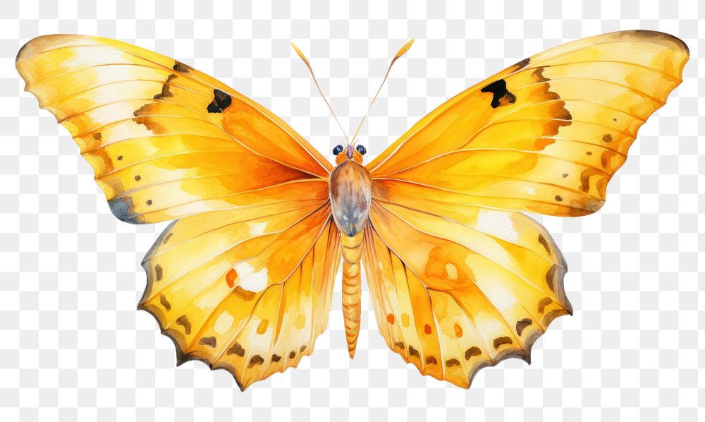PNG  Butterfly animal insect yellow. 