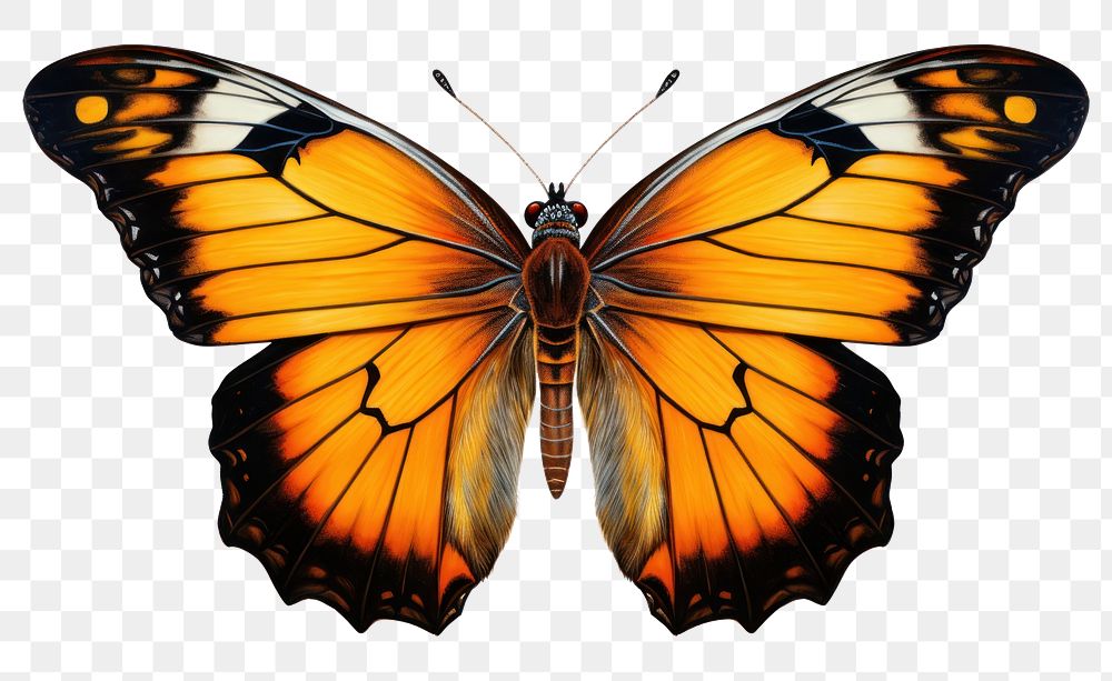 PNG  Butterfly animal insect yellow. AI generated Image by rawpixel.