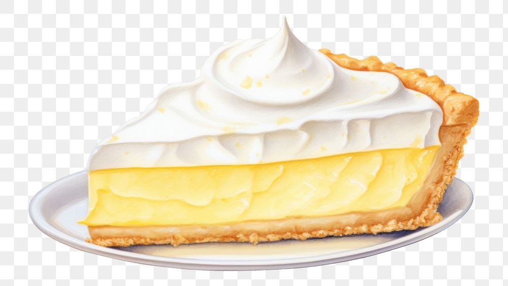 PNG Kie lemon pie food cheesecake dessert. AI generated Image by rawpixel.