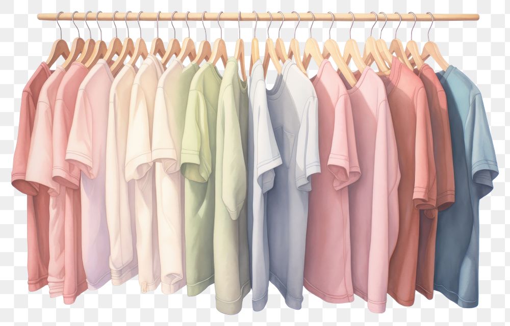 PNG Clothes white background arrangement consumerism