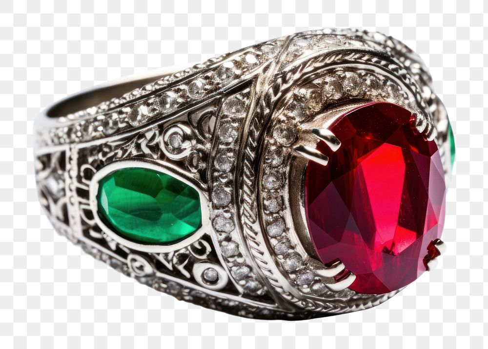 PNG Ring emerald gemstone jewelry. AI generated Image by rawpixel.