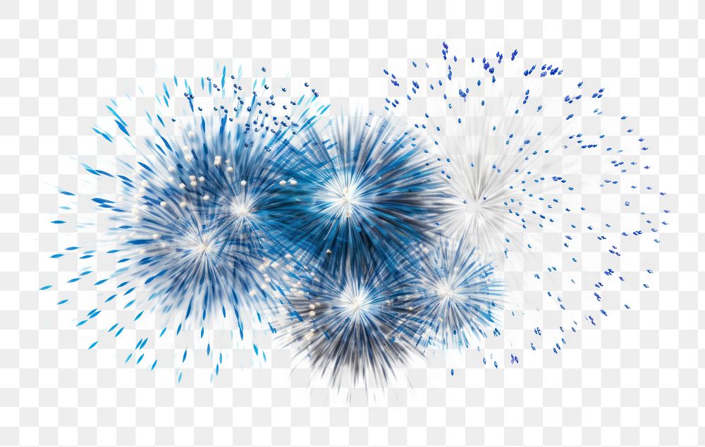 PNG  Firework fireworks blue white background. AI generated Image by rawpixel.