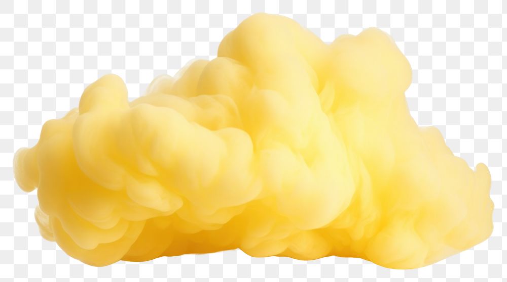 PNG Cloud yellow food white background. AI generated Image by rawpixel.desktop wallpaper