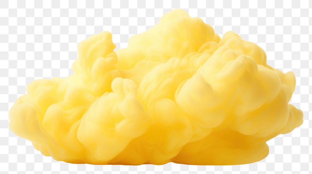 PNG Cloud yellow food white background. AI generated Image by rawpixel.desktop wallpaper