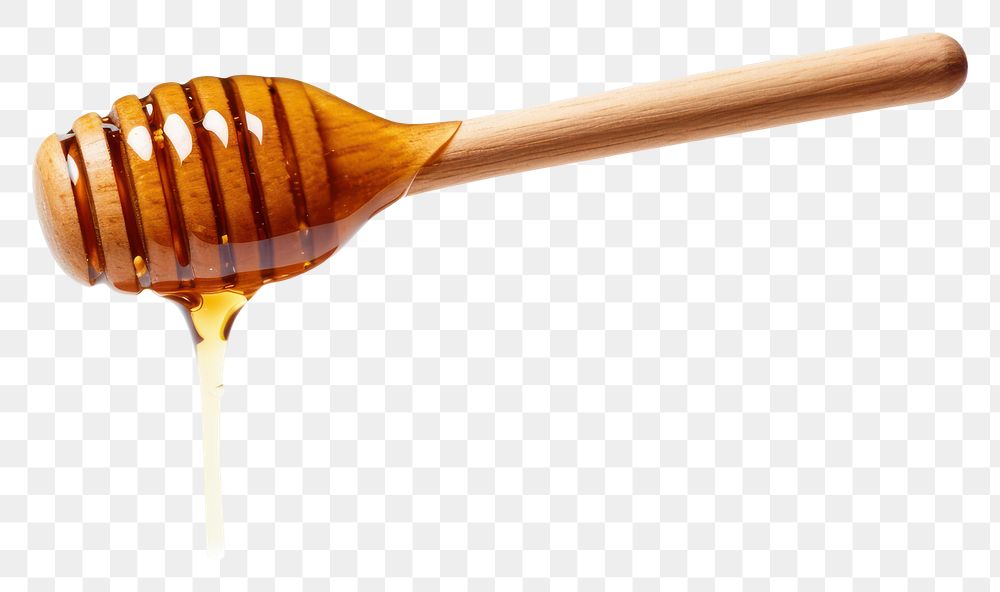 PNG Honey dipper white background freshness honeycomb. AI generated Image by rawpixel.