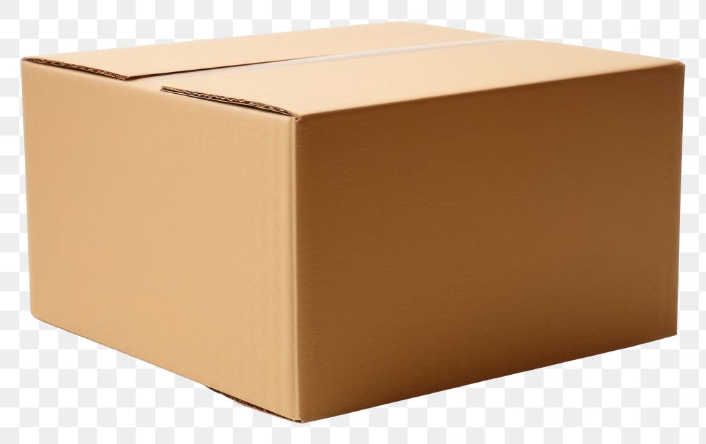 PNG Cardboard box carton white background simplicity. AI generated Image by rawpixel.