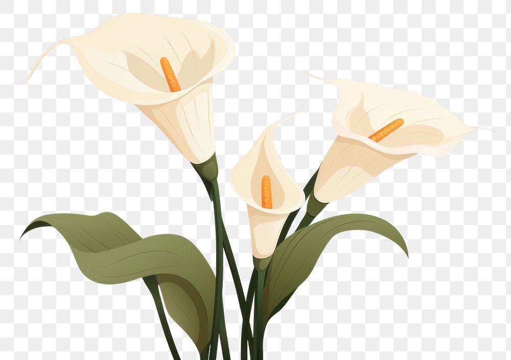 PNG Calla lilly flower plant inflorescence fragility. 