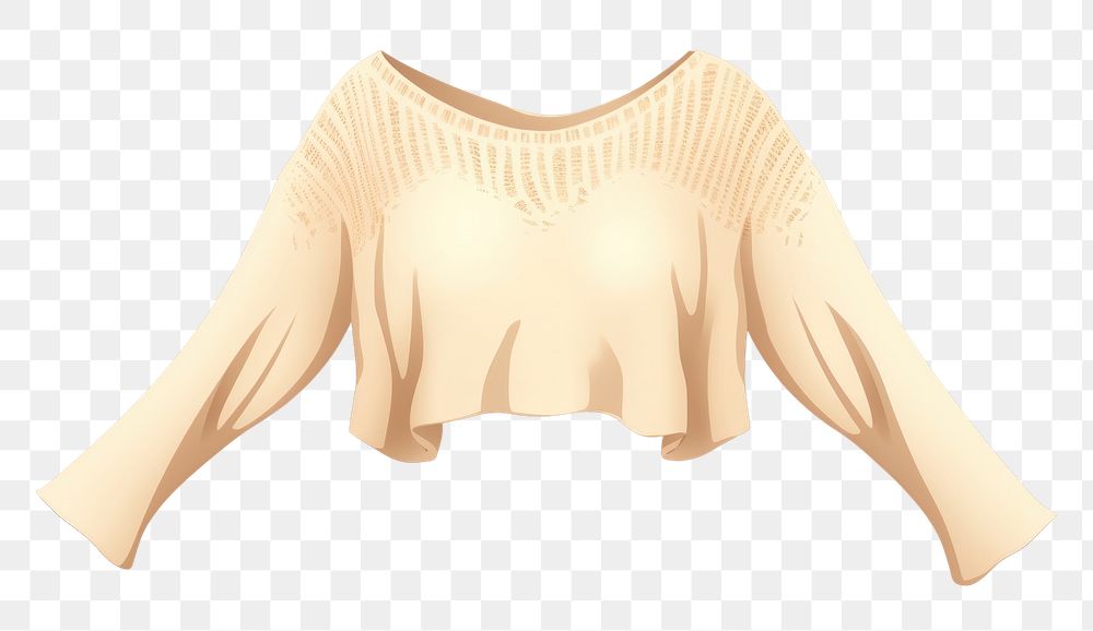 PNG Crop top sweater blouse sleeve outerwear. AI generated Image by rawpixel.