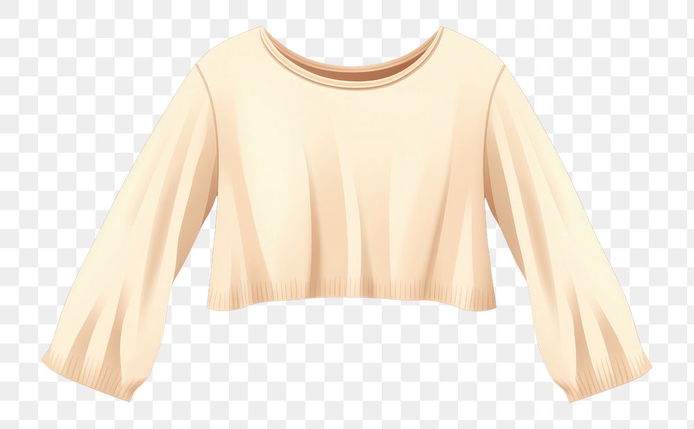 PNG Crop top sweater t-shirt blouse sleeve. AI generated Image by rawpixel.