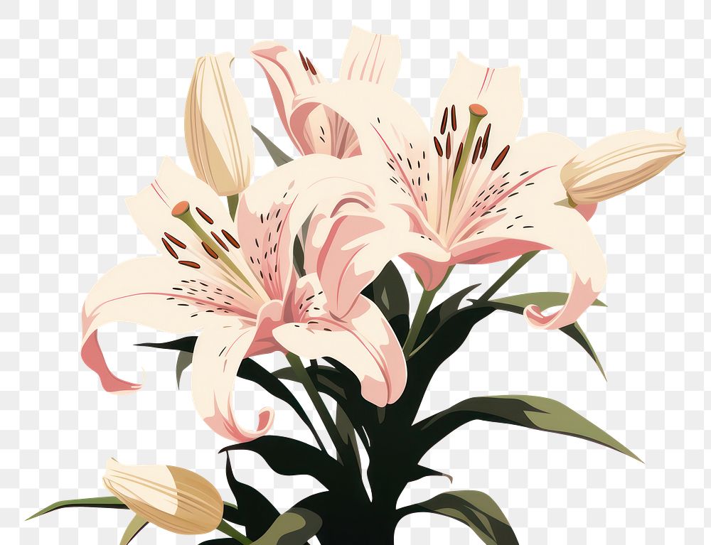 PNG Pink lilly flower plant lily. 