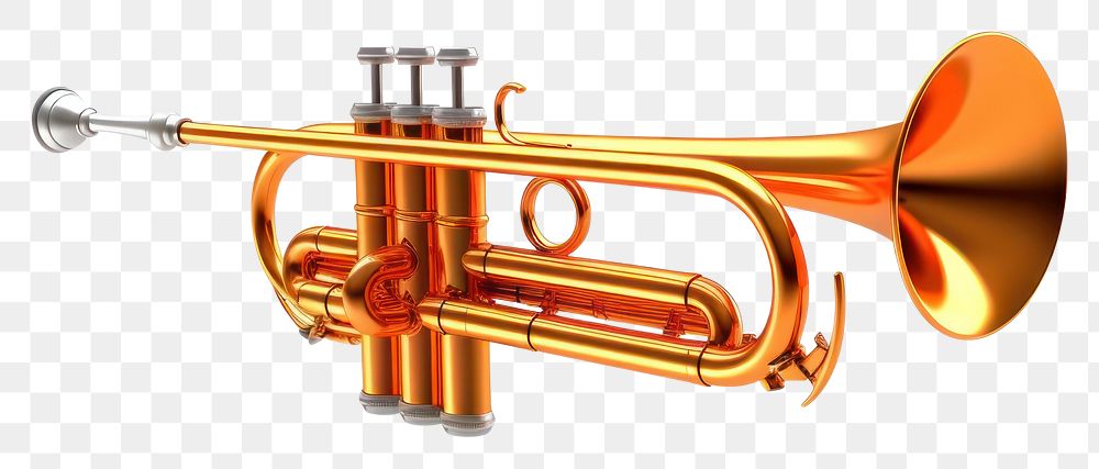 PNG Trumpet horn white background performance. AI generated Image by rawpixel.