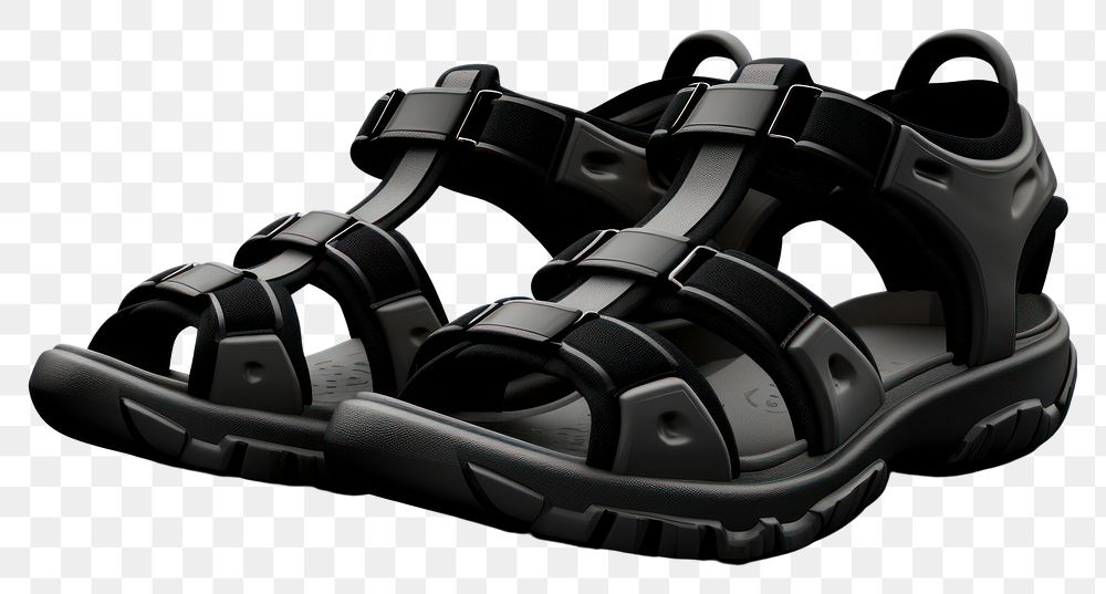PNG Footwear sandal black clothing. AI generated Image by rawpixel.