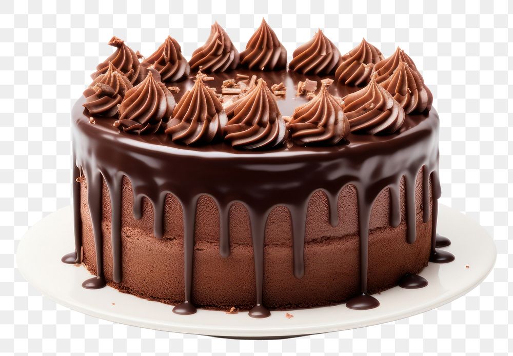 PNG Chocolate birthday cake dessert cream food. AI generated Image by rawpixel.