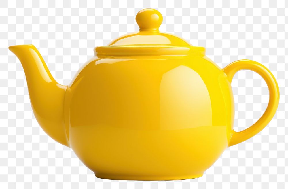 PNG Teapot teapot yellow refreshment. AI generated Image by rawpixel.