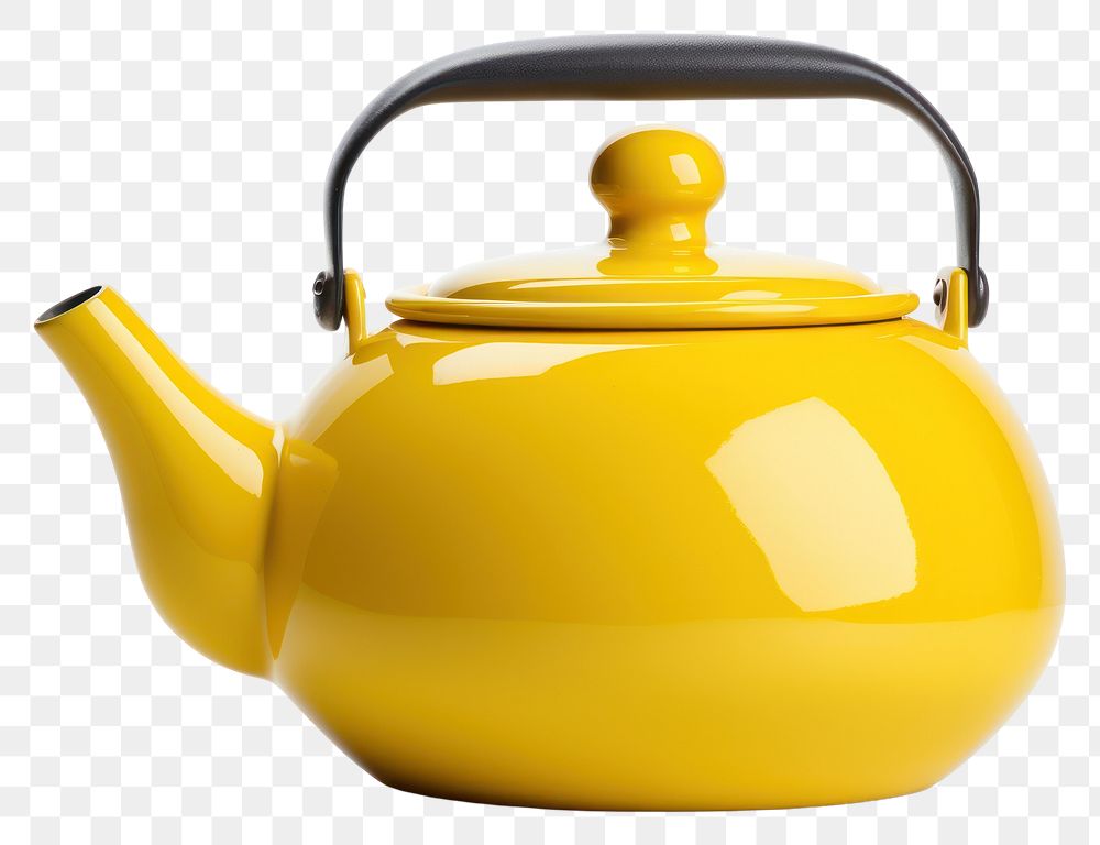 PNG Teapot teapot kettle yellow. AI generated Image by rawpixel.