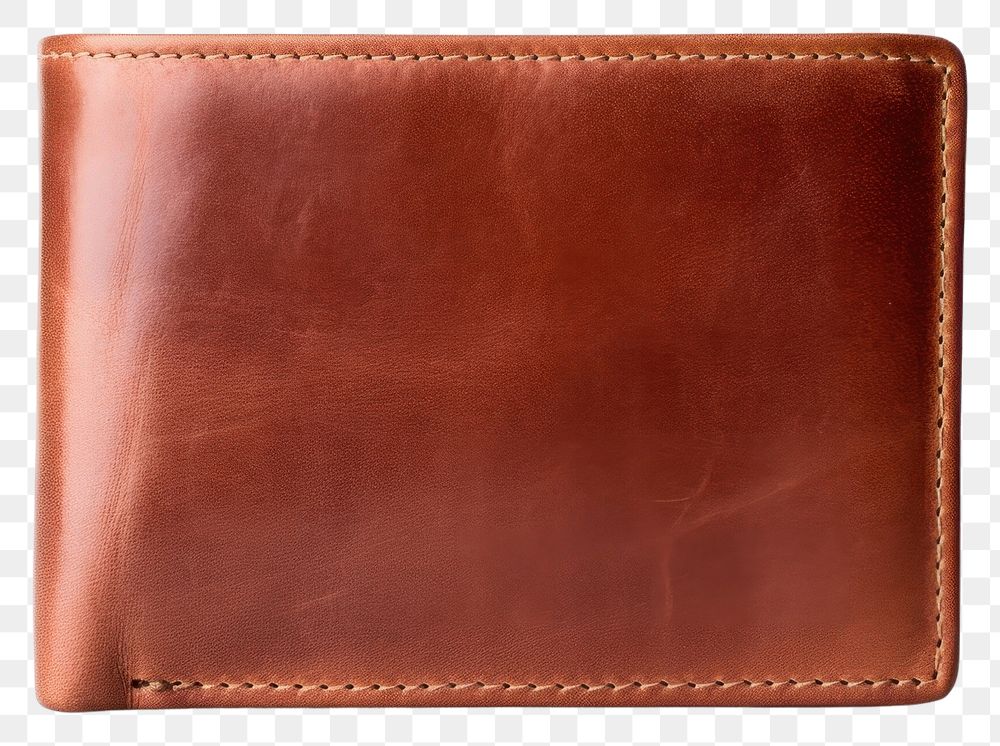 PNG Brown leather wallet brown bag white background. AI generated Image by rawpixel.