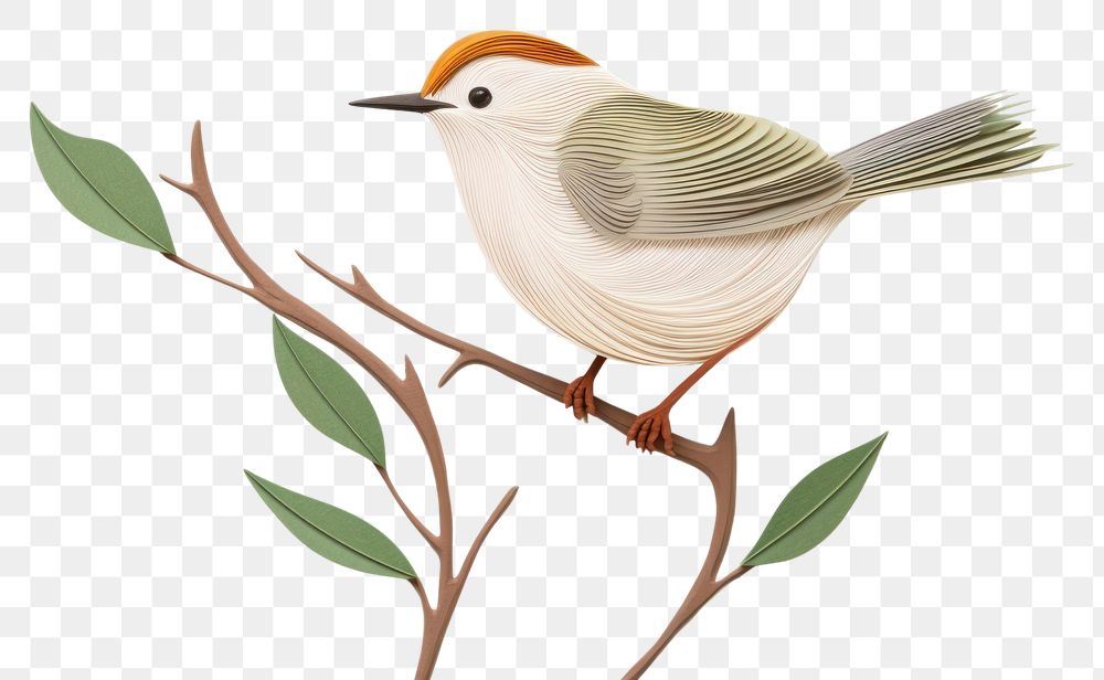 PNG Tailorbird animal art wildlife. AI generated Image by rawpixel.