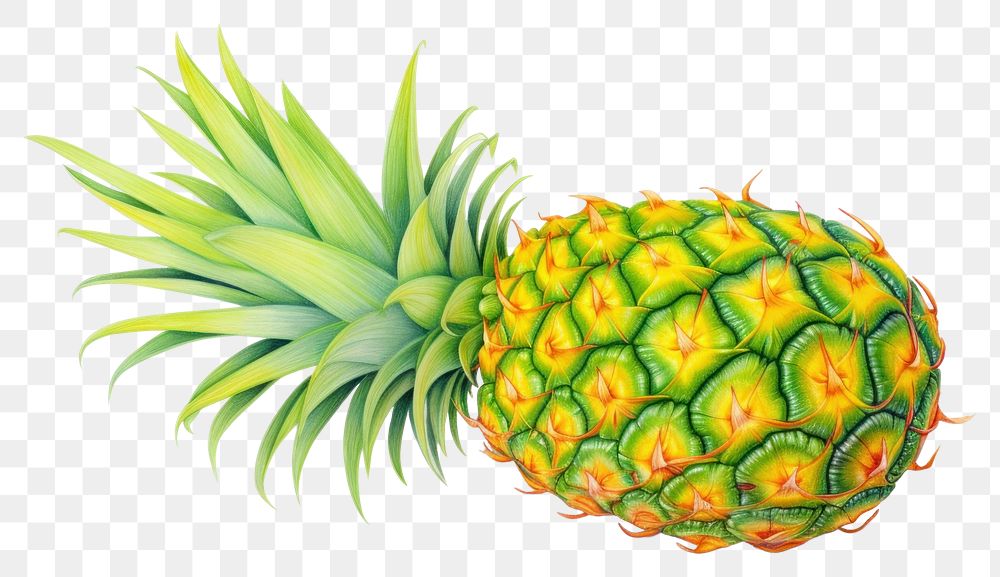 PNG Pineapple pineapple drawing fruit. AI generated Image by rawpixel.