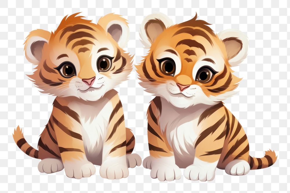 PNG Tigers baby animal mammal. AI generated Image by rawpixel.