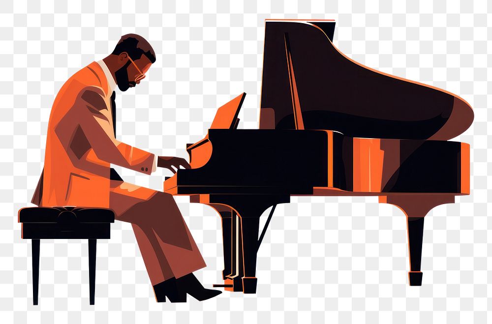 PNG Jazz piano keyboard musician. AI generated Image by rawpixel.