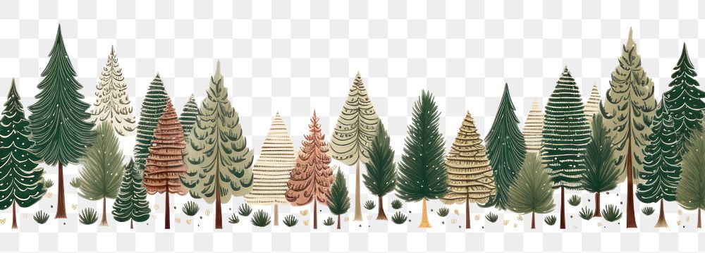 PNG Christmas tree border christmas outdoors plant