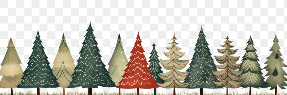 PNG Christmas tree border christmas backgrounds plant. AI generated Image by rawpixel.