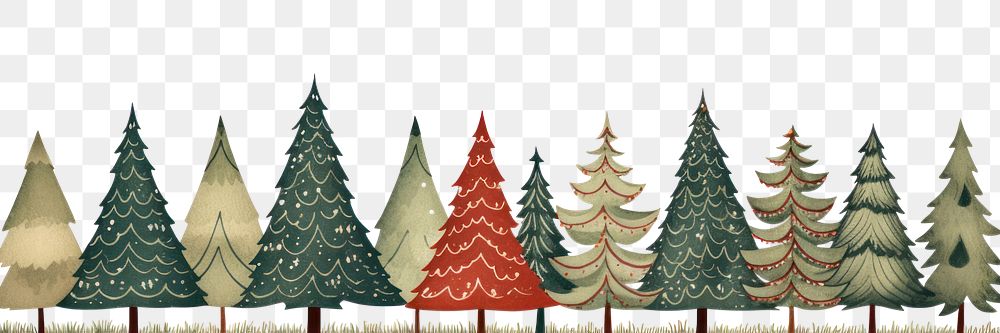 PNG Christmas tree border christmas backgrounds plant.