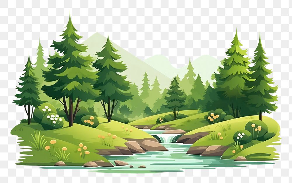 PNG Greenery forest landscape outdoors. AI generated Image by rawpixel.