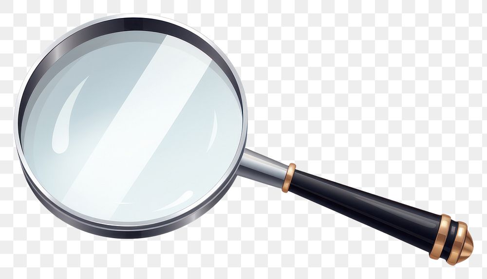 PNG Magnifying glass white background reflection circle. 