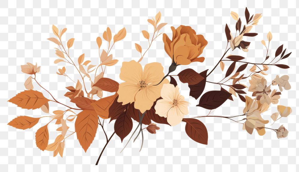 PNG Dry Flower flower pattern autumn. AI generated Image by rawpixel.