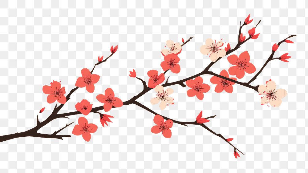 PNG Blossom flower plant cherry blossom. AI generated Image by rawpixel.