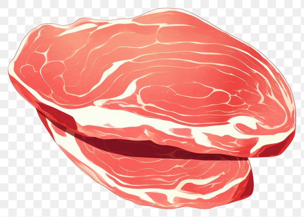 PNG Prosciutto drawing food meat. AI generated Image by rawpixel.