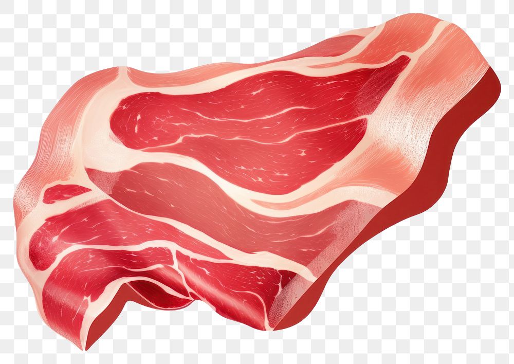 PNG Prosciutto meat pork beef. AI generated Image by rawpixel.